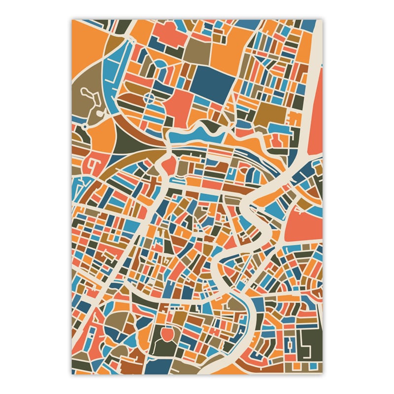 Plattegrond Haarlem (veelkleurig) — product photo